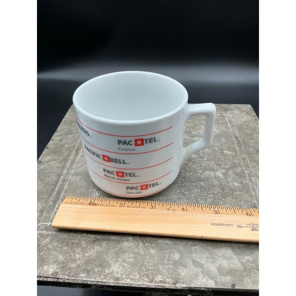Vintage Pacific Telesis Group PacTel Pacific Bell Ceramic Coffee Mug White - Picture 5 of 6